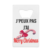 Vrolijk kerstfeest kredietkaart flessenopener (Achterkant)