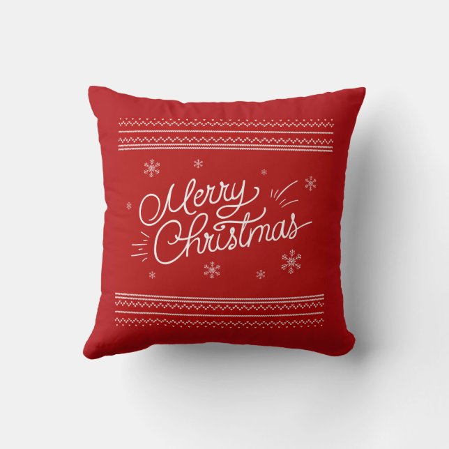 Vrolijk kerstfeest kussen (Achterkant)
