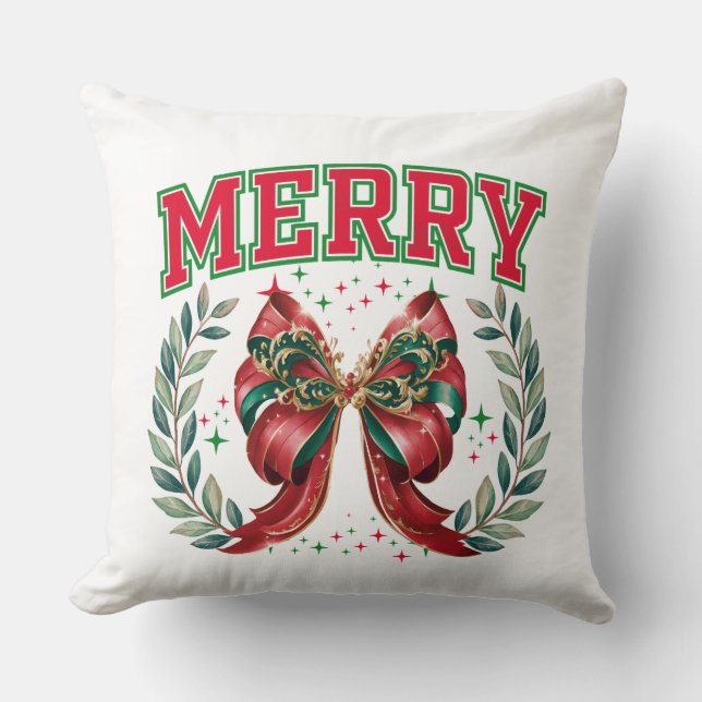 Vrolijk kerstfeest kussen (Voorkant)