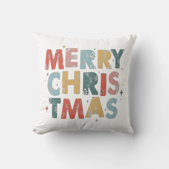 Vrolijk kerstfeest kussen (Voorkant)