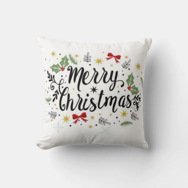 Vrolijk kerstfeest kussen (Voorkant)