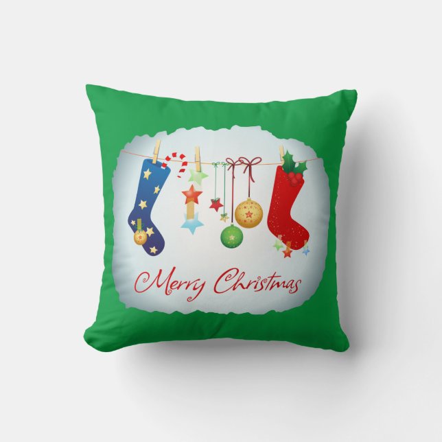 Vrolijk kerstfeest kussen (Voorkant)