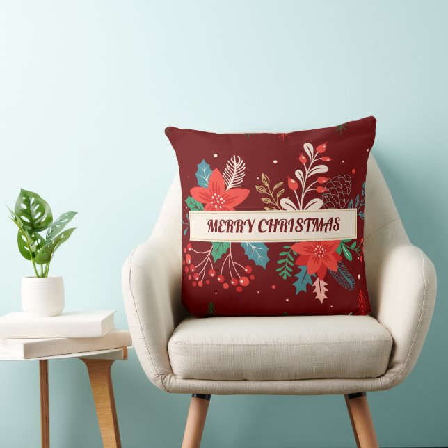 Vrolijk kerstfeest kussen (Stoel)