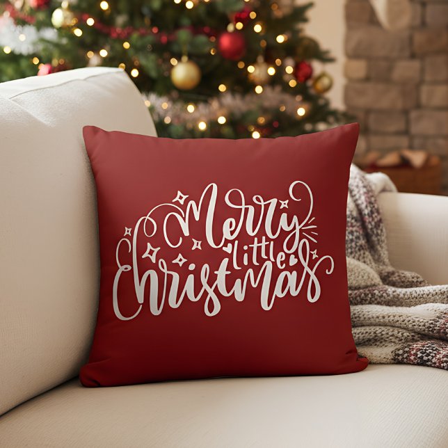 Vrolijk kerstfeest kussen (red christmas pillow)