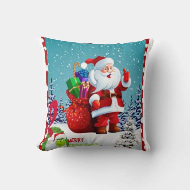 Vrolijk kerstfeest kussen (Voorkant)