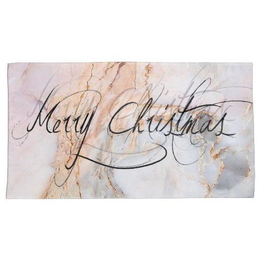 "Vrolijk kerstfeest" Kussensloop set (Voorkant-Rechts)