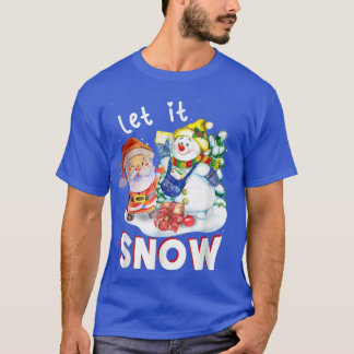 Vrolijk kerstfeest laat de kerstman de sneussonde  t-shirt