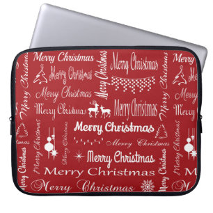 Vrolijk kerstfeest laptop sleeve