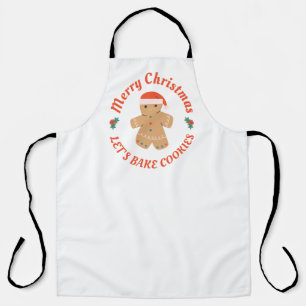 Vrolijk kerstfeest Laten we koekjes bakken Gingerb Schort