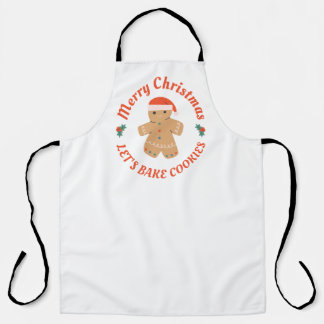 Vrolijk kerstfeest Laten we koekjes bakken Gingerb Schort
