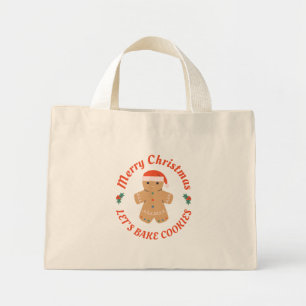 Vrolijk kerstfeest Laten we koekjes bakken Mini Tote Bag