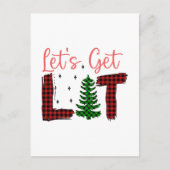 Vrolijk Kerstfeest Laten we verlicht Kerstmis Feestdagenkaart (Voorkant)