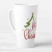 Vrolijk kerstfeest latte mok (Linkerhoek)