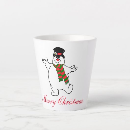 Vrolijk kerstfeest latte mok (Voorkant)