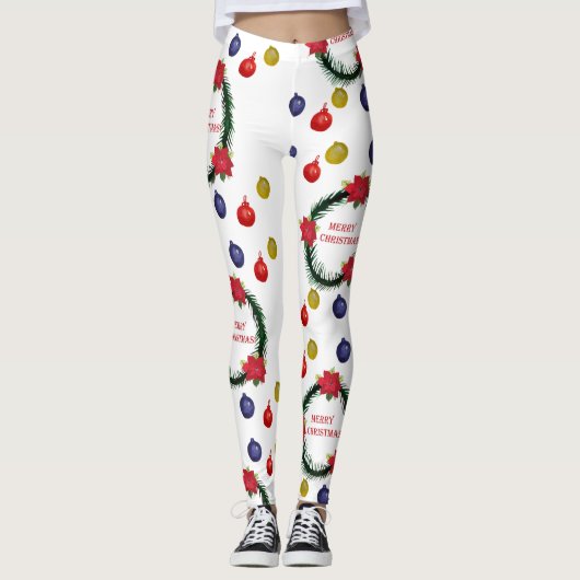 Vrolijk Kerstfeest Legging (Voorkant)