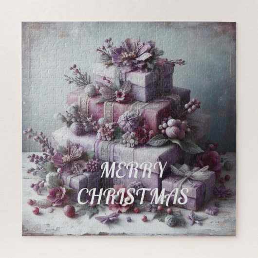 Vrolijk kerstfeest legpuzzel (Verticaal)