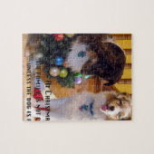 Vrolijk kerstfeest legpuzzel (Horizontaal)