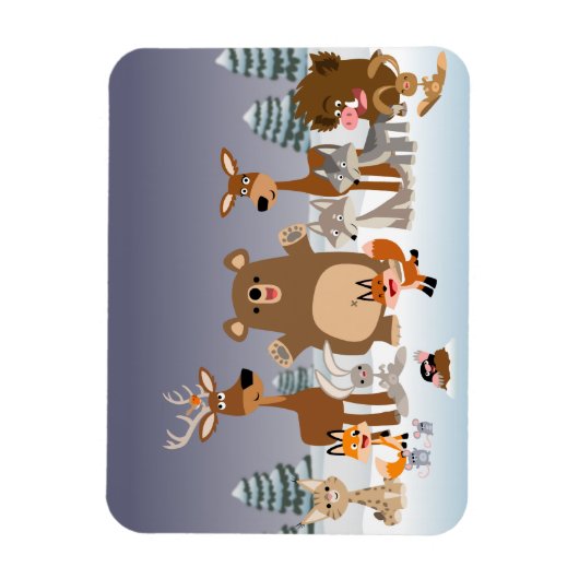 vrolijk kerstfeest! Leuke dieren Flexibele magneet (Verticaal)