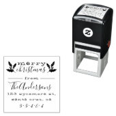 vrolijk kerstfeest | Leuke familienaam retouradres Zelfinktende Stempel (In situ)