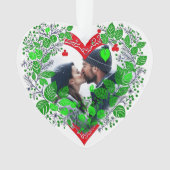 Vrolijk Kerstfeest Lieverd | Hart Kerstmis Foto Ornament (voorkant)