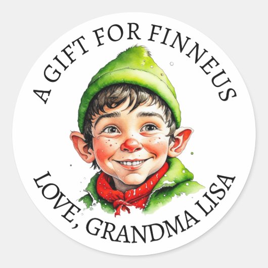 vrolijk kerstfeest |  Little Boy Gift Labels (Voorkant)