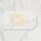 Vrolijk kerstfeest Luxe Gold Cadeaulabels (Voorkant (horizontaal))