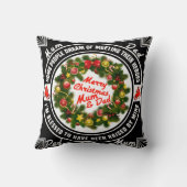 Vrolijk Kerstfeest Ma en Pap Kussen (Achterkant)