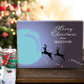 Vrolijk kerstfeest Magische Reindeer Moon Naam Fotoblokken