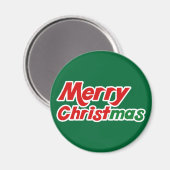 Vrolijk kerstfeest magneet (Voorkant / Achterkant)