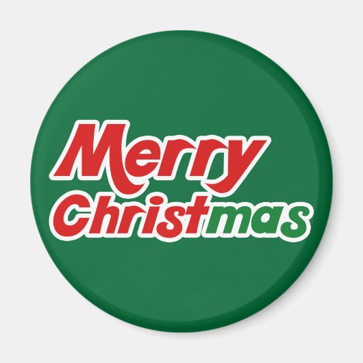 Vrolijk kerstfeest magneet (Voorkant)