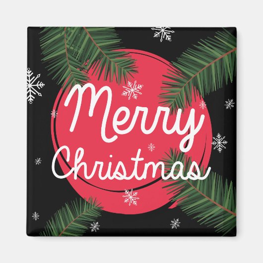 Vrolijk kerstfeest magneet (Voorkant)