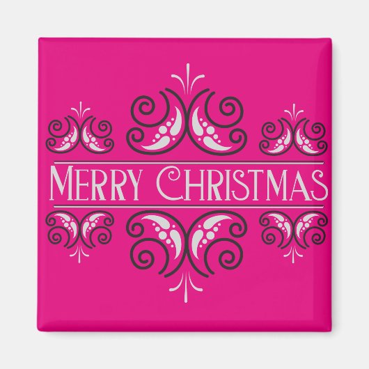 Vrolijk kerstfeest magneet (Voorkant)