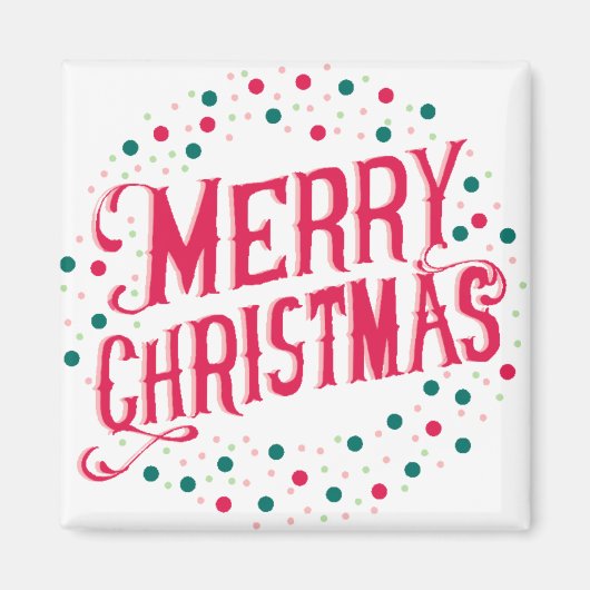 Vrolijk kerstfeest magneet (Voorkant)