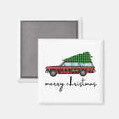 Vrolijk kerstfeest magneet (Voorkant / Achterkant)