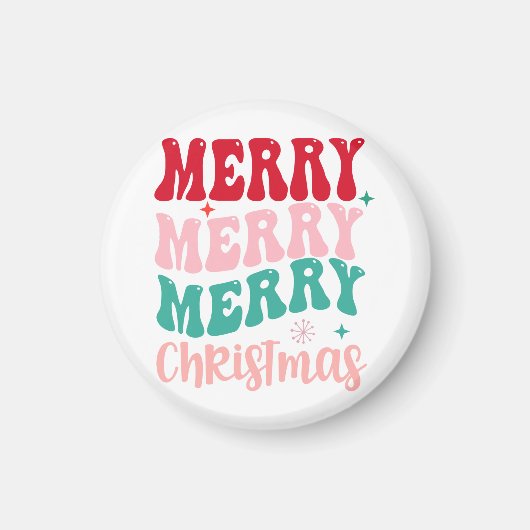 Vrolijk kerstfeest magneet (Voorkant)