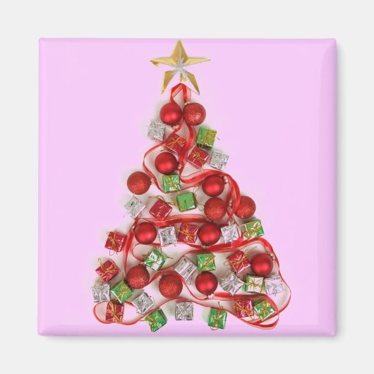 Vrolijk kerstfeest magneet (Voorkant)