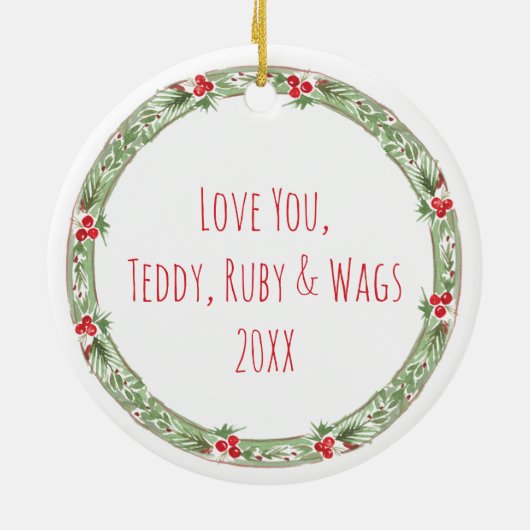 Vrolijk kerstfeest mama liefde Kinder feestelijke Keramisch Ornament (Achterkant)