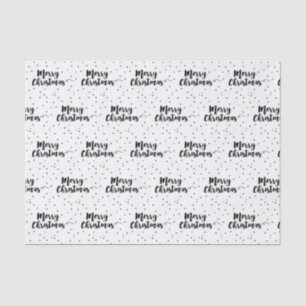 Vrolijk kerstfeest - Manuscript typografie en ster Tissuepapier