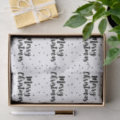 Vrolijk kerstfeest - Manuscript typografie en ster Tissuepapier (Geschenk)