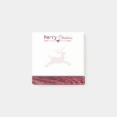 Vrolijk kerstfeest Marsala Rustic Reindeer 3x3 Post-it® Notes (Voorkant)