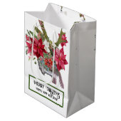 Vrolijk kerstfeest! medium cadeauzakje (Voorkant Gekanteld)