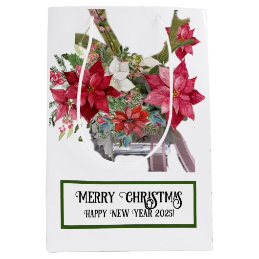 Vrolijk kerstfeest! medium cadeauzakje (Voorkant)