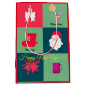 Vrolijk kerstfeest medium cadeauzakje (Voorkant)