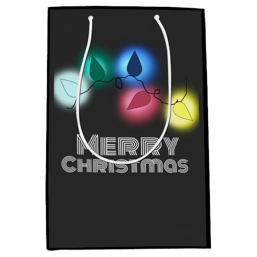 Vrolijk kerstfeest medium cadeauzakje (Voorkant)