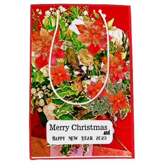 Vrolijk kerstfeest! medium cadeauzakje (Voorkant)