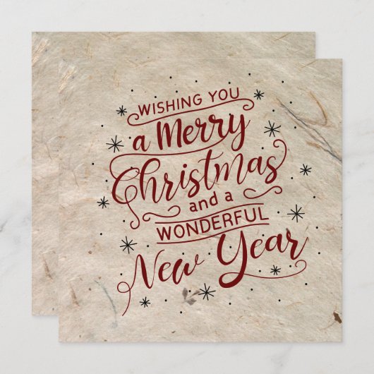 Vrolijk kerstfeest met Bijbelvers Feestdagenkaart (Voorkant / Achterkant)