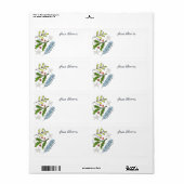 Vrolijk kerstfeest met Blank Etiket (Full Sheet)