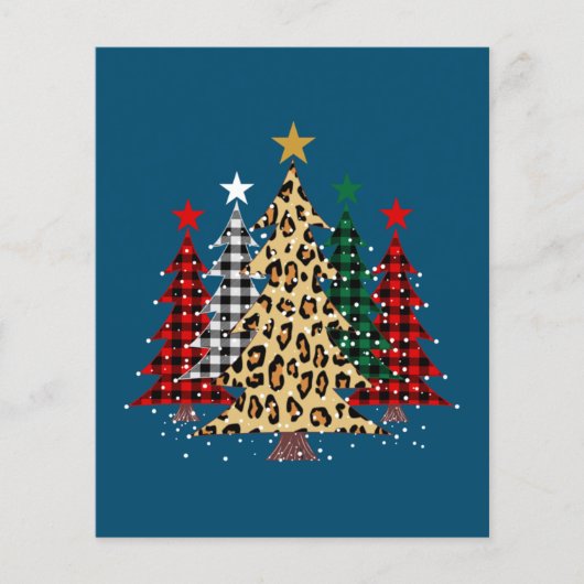 Vrolijk kerstfeest met buffels en luipaard flyer (Voorkant)