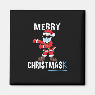 Vrolijk kerstfeest met dansende kerstmis magneet