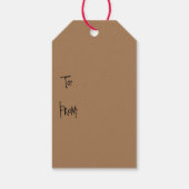 Vrolijk kerstfeest met de vinger cadeaulabel (Achterkant)